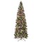 Best Choice Products Pre-Lit Partially Flocked Pencil Christmas Tree w/ 2-in-1 Multicolor Lights